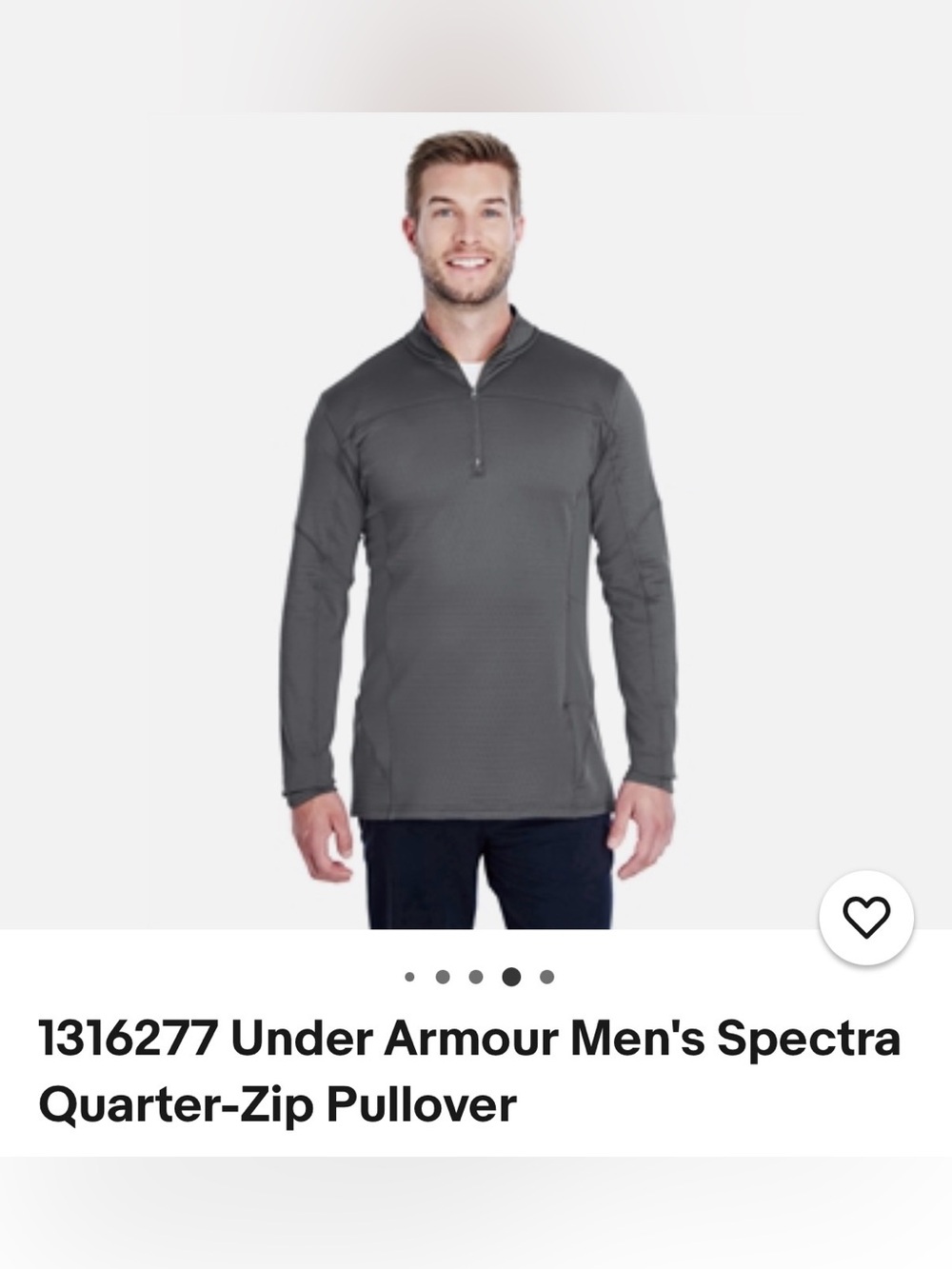 Under Armour Men's Gray Quarter-Zip Pullover